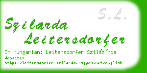 szilarda leitersdorfer business card